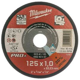 Круг отрезной по металлу Milwaukee PRO+ 125x1x22.2мм (487) — Фото 1