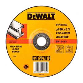 Круг шлифовальный по металлу DeWalt Industrial DT42520Z 180х6.3x22.2мм — Фото 1