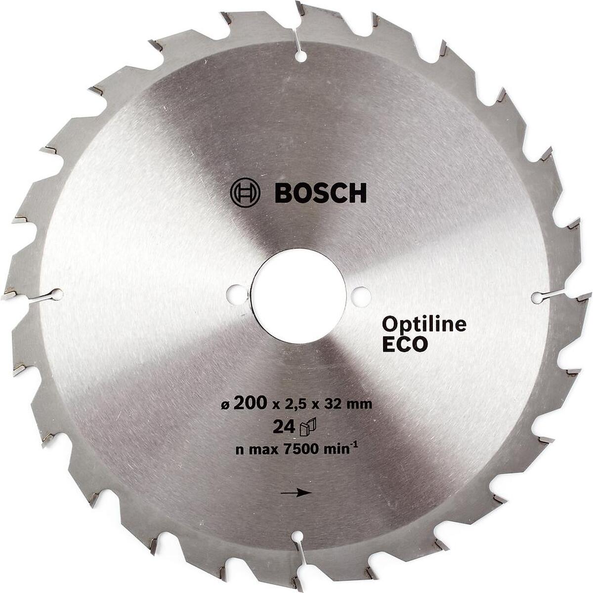 Диск пильный по дереву Bosch Optiline ECO 200х32мм 24T (791) — Фото 1