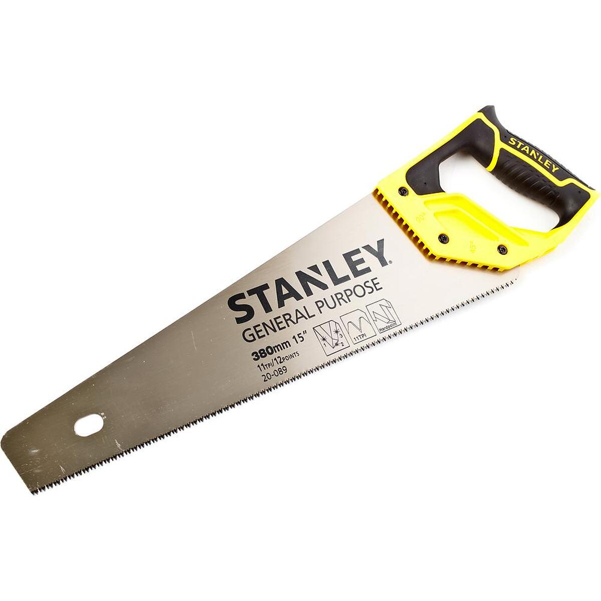 Ножовка по дереву STANLEY TPI11 380мм 1-20-089 — Фото 1
