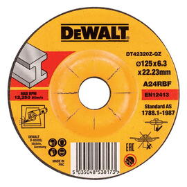 Круг шлифовальный по металлу DeWalt Industrial DT42320Z 125х6.3x22.2мм — Фото 1