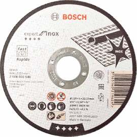 Круг отрезной по нержавеющей стали Bosch Expert for Inox 125х1х22.2мм (549) — Фото 1