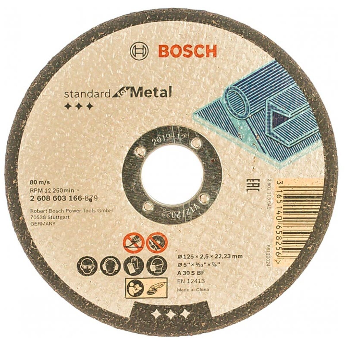 Круг отрезной по металлу Bosch 125х2.5x22.2мм (166) — Фото 1