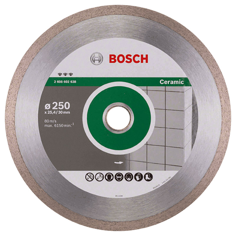 Диск алмазный по керамике Bosch Best for Ceramic 250х30мм (638) — Фото 2