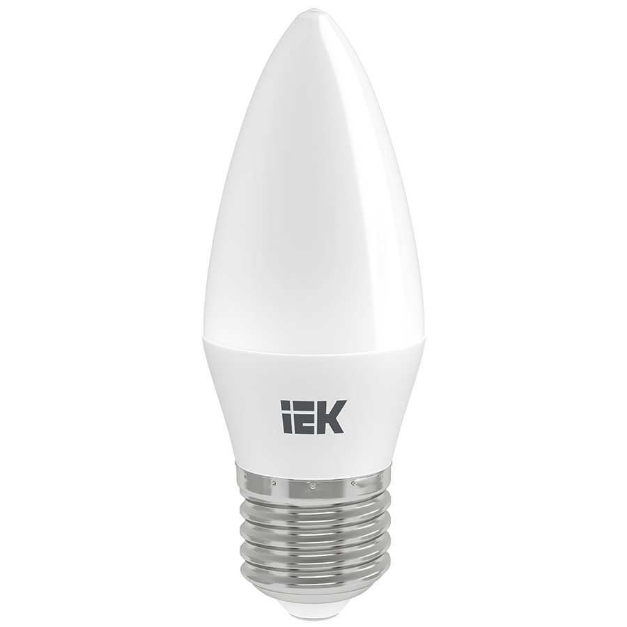 Лампа светодиодная IEK C35 7Вт 230В 4000К E27 — Фото 1