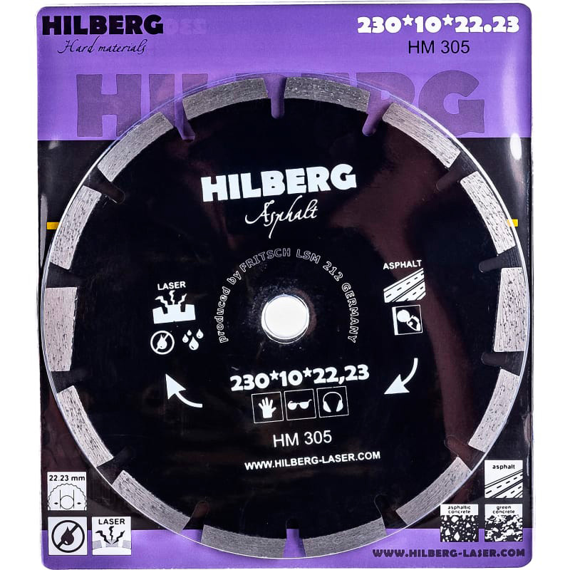 Диск алмазный по асфальту Hilberg Hard Materials 230x22.2мм (HM305) — Фото 3
