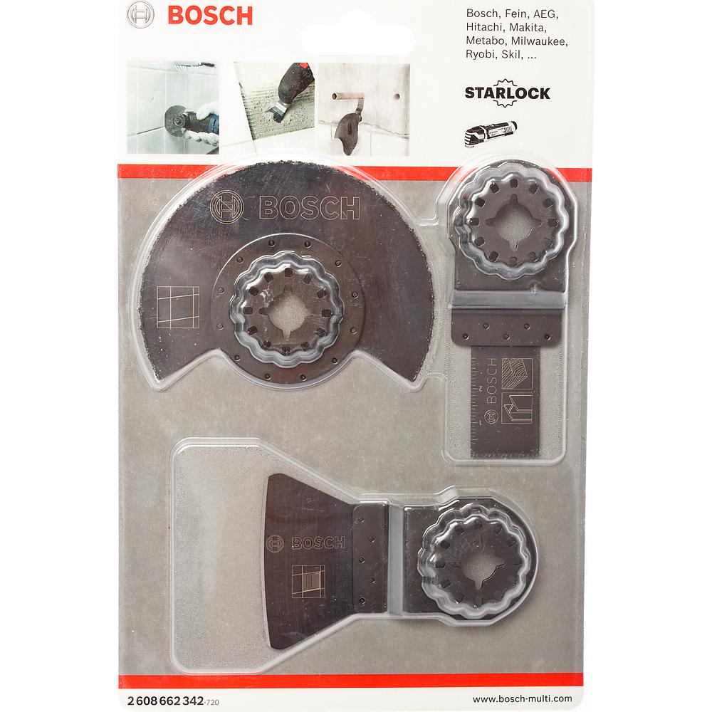 Набор полотен для МФИ Bosch Starlock по плитке 3шт (342) — Фото 1